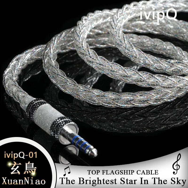 Câble de mise à niveau pour écouteurs haut de gamme ivipQ-01 DIY, conducteur multi-éléments avec 3.5