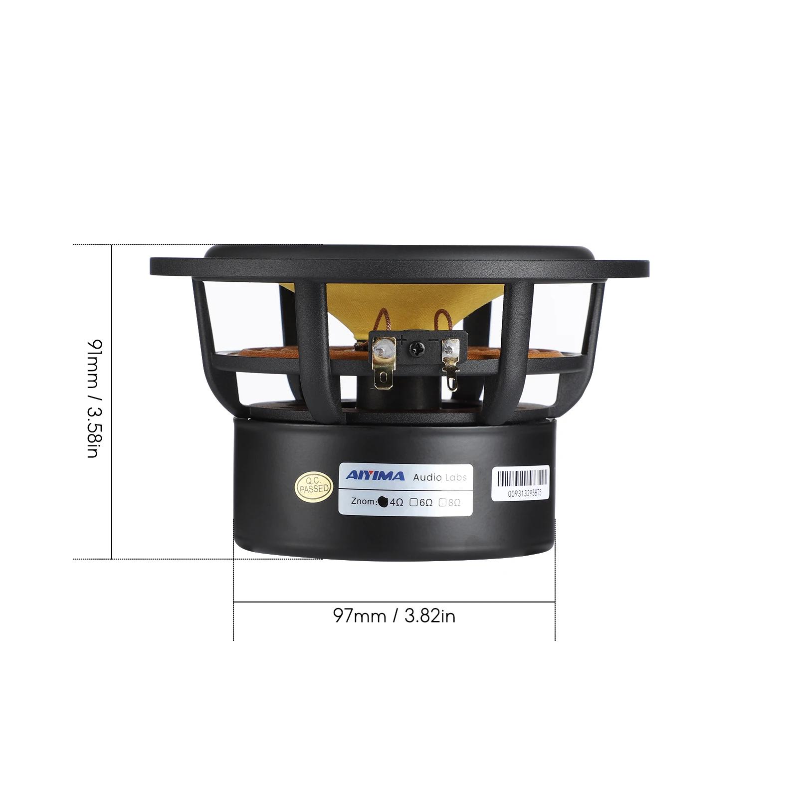 AIYIMA 1 pièce Haut-parleur large bande 5,25 pouces 4/8 Ohm 50W à cône en aluminium, type bullet, po