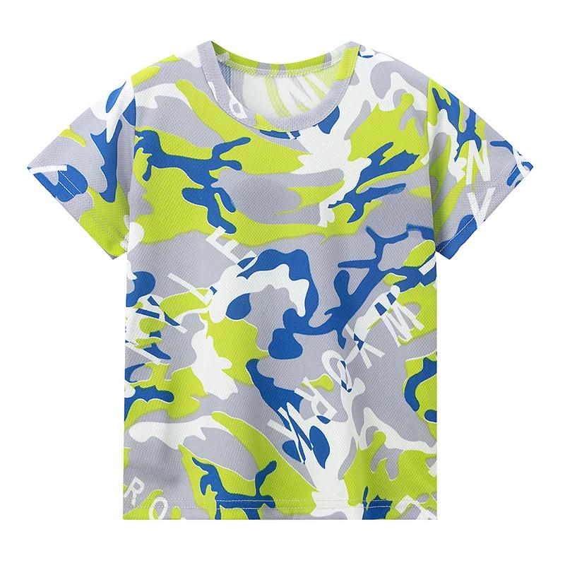 Combinaison enfant camouflage multicolore séchage rapide - Short manches courtes été sport garçons filles