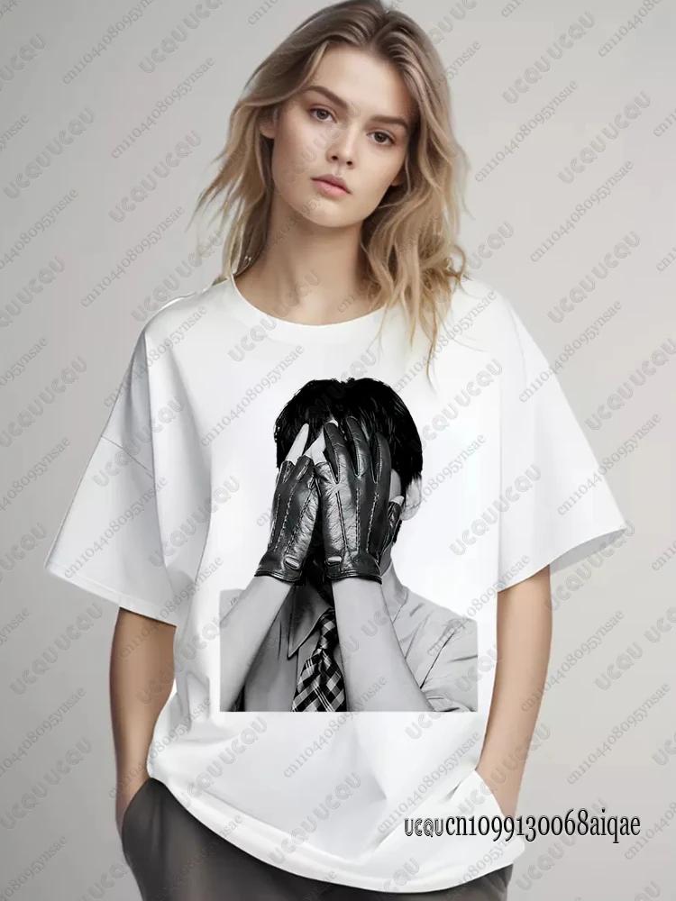 T-shirts imprimés Polera Manga Corta du célèbre chanteur K-pop pour femmes, T-shirts du concert de t