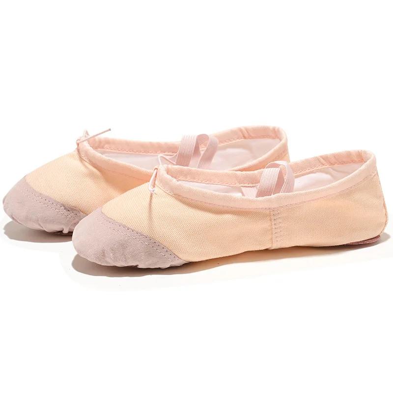 Ballerines en toile à semelle souple pour filles, pantoufles de danse de ballet pour enfants, baller