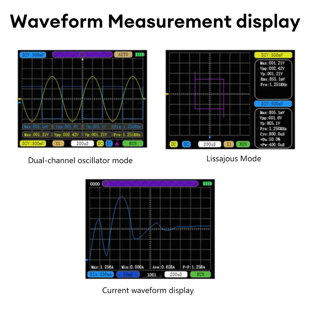Oscilloscope automatique numérique double canal SCO2 PWM 50M 10Mhz taux d'échantillonnage 2,5KSa/S b
