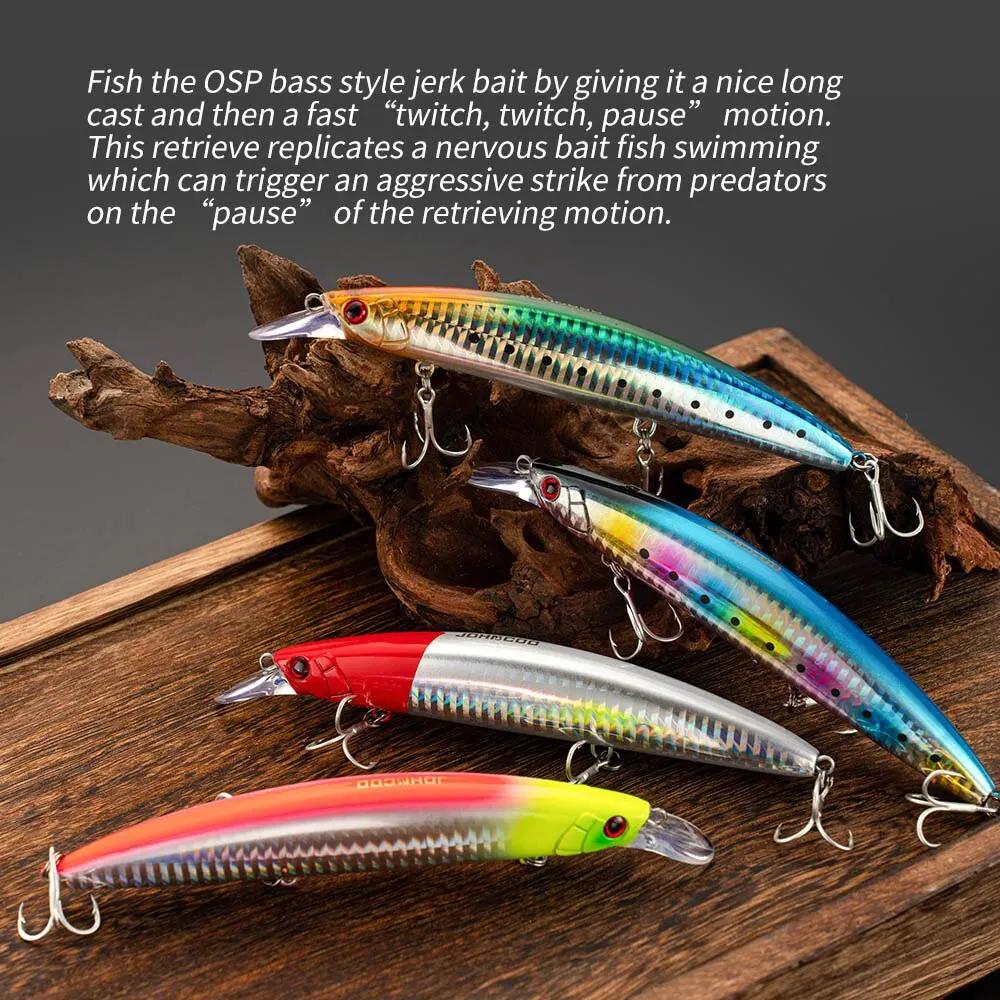 Jerkbait flottant longue coulée 130mm 23g leurre de pêche avec crochets de qualité Wobbler vairon po