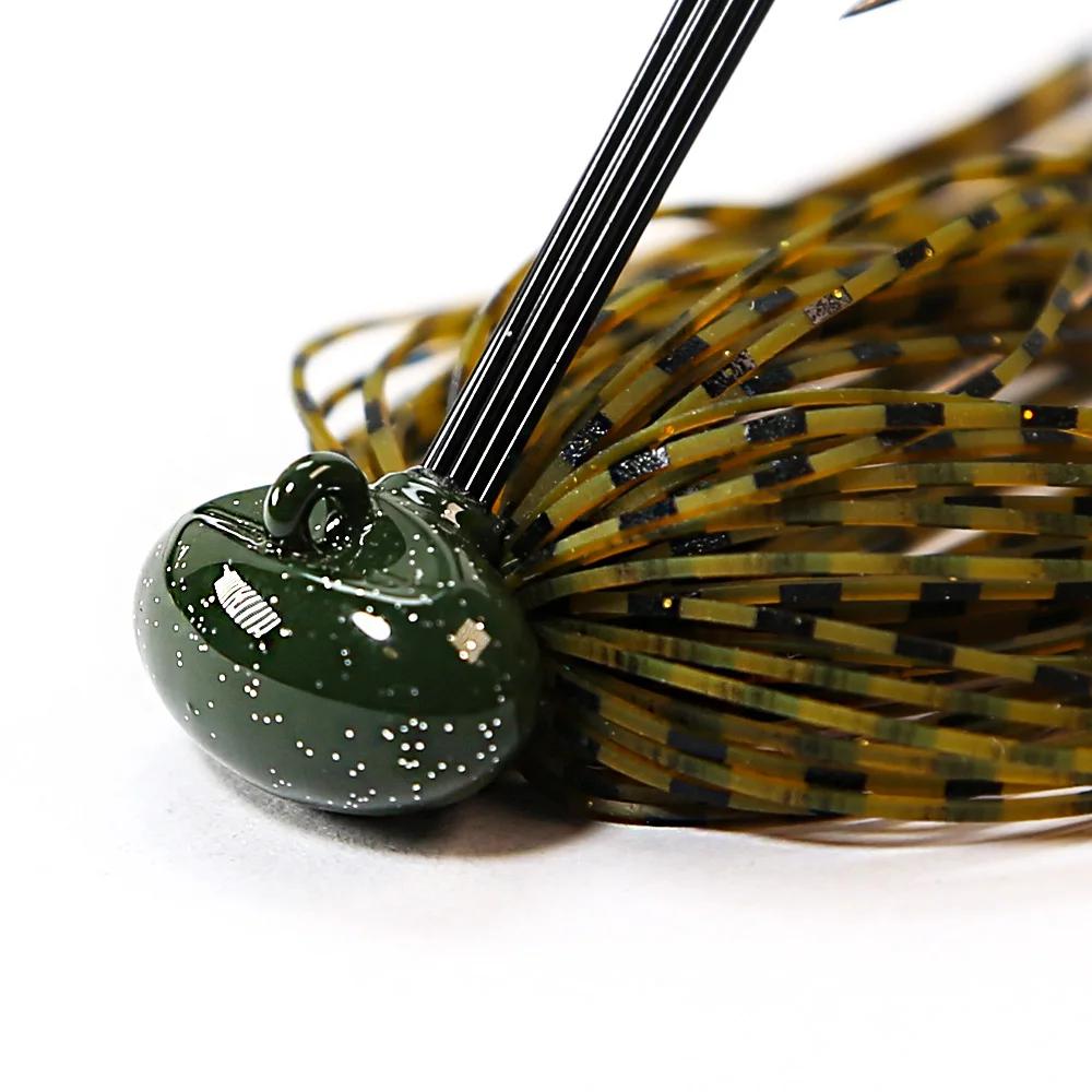 B & U 1pc 3/8oz 1/2oz basse sans mauvaises herbes gabarit de Football en caoutchouc de Silicone jig