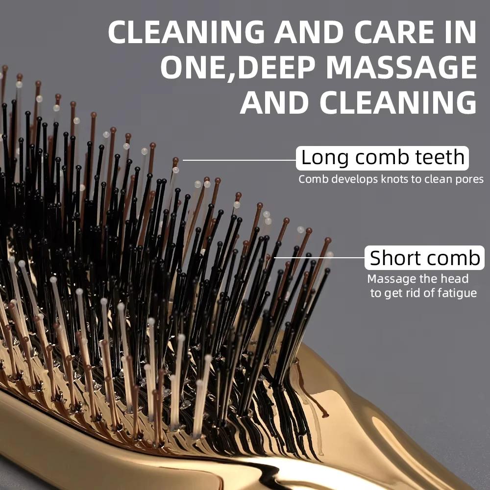 Masseur de tête japonais Premium, brosse pour cuir chevelu, masseur de cheveux, shampoing, brosse dé