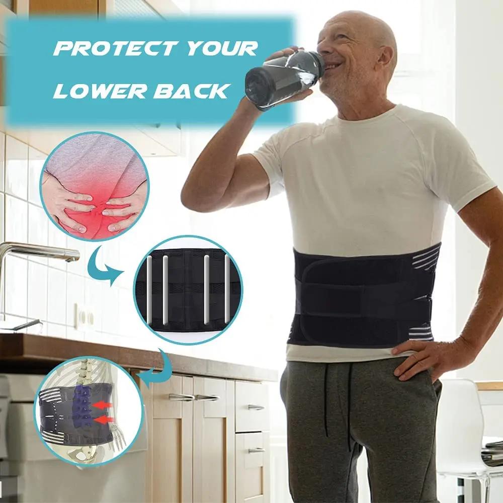 Ceinture de soutien lombaire à Double traction pour hommes et femmes, Corset orthopédique de taille,