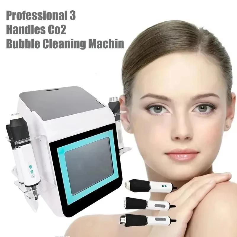 3 en 1 bulle d'oxygène à ultrasons Lifting du visage soins de la peau blanchissant CO2 oxygiène thér