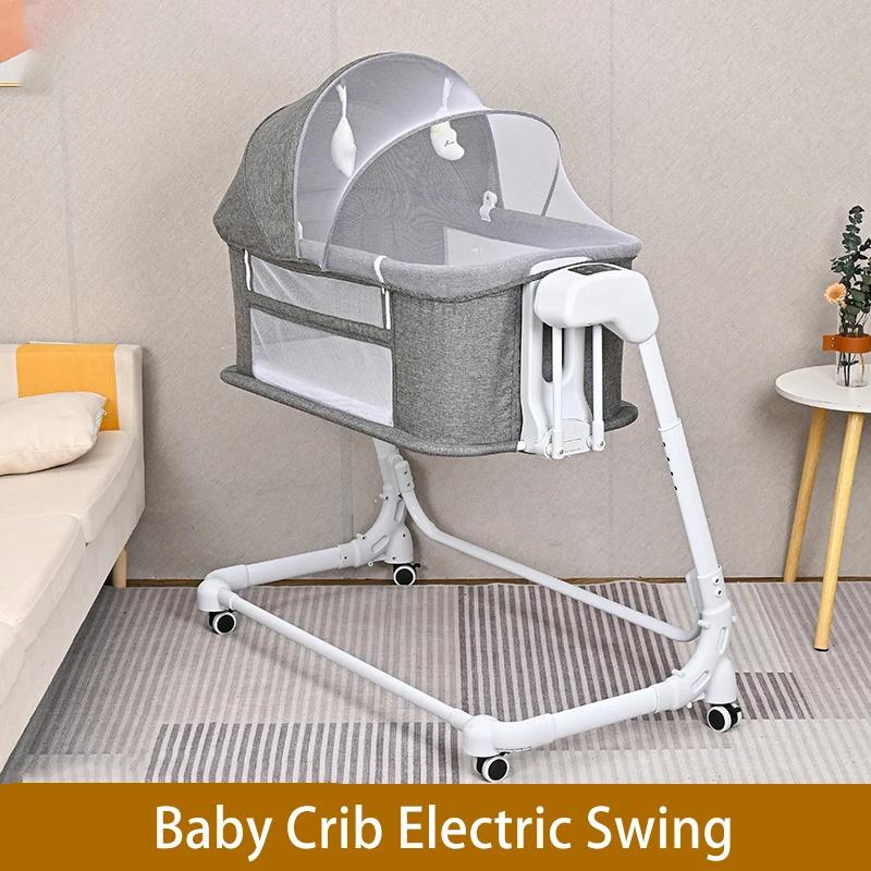 Berceau bébé Portable balançoire électrique enfant lits multifonctionnel pliant nouveau-né bébé berc