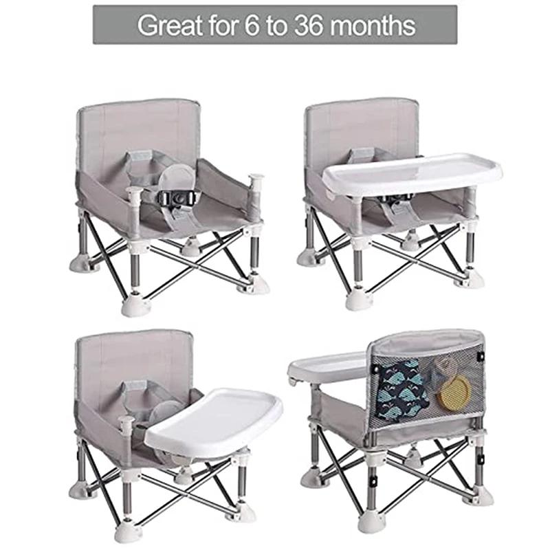 Chaise de salle à manger Portable pliable pour bébé, avec plaque, ceinture de sécurité, chaise de pl