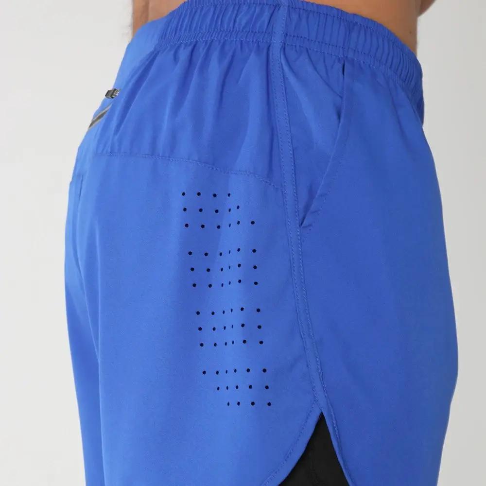 Short de course avec poches doublées pour homme, séchage rapide, léger, respirant, athlétique, sport