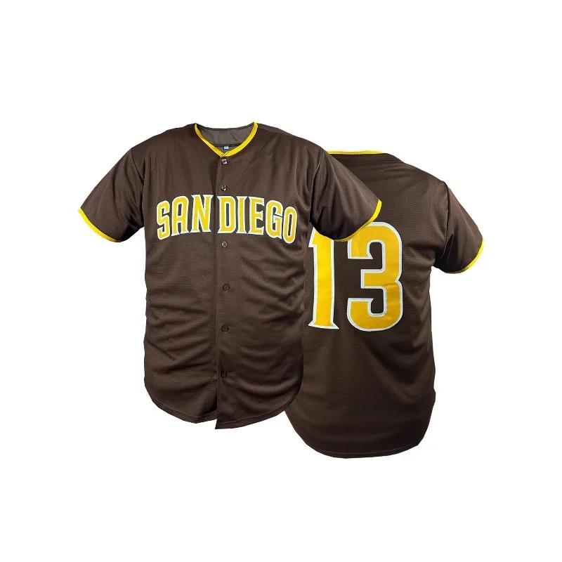 Maillot de baseball brodé pour hommes, vêtements de sport confortables, chemise de baseball cousue p