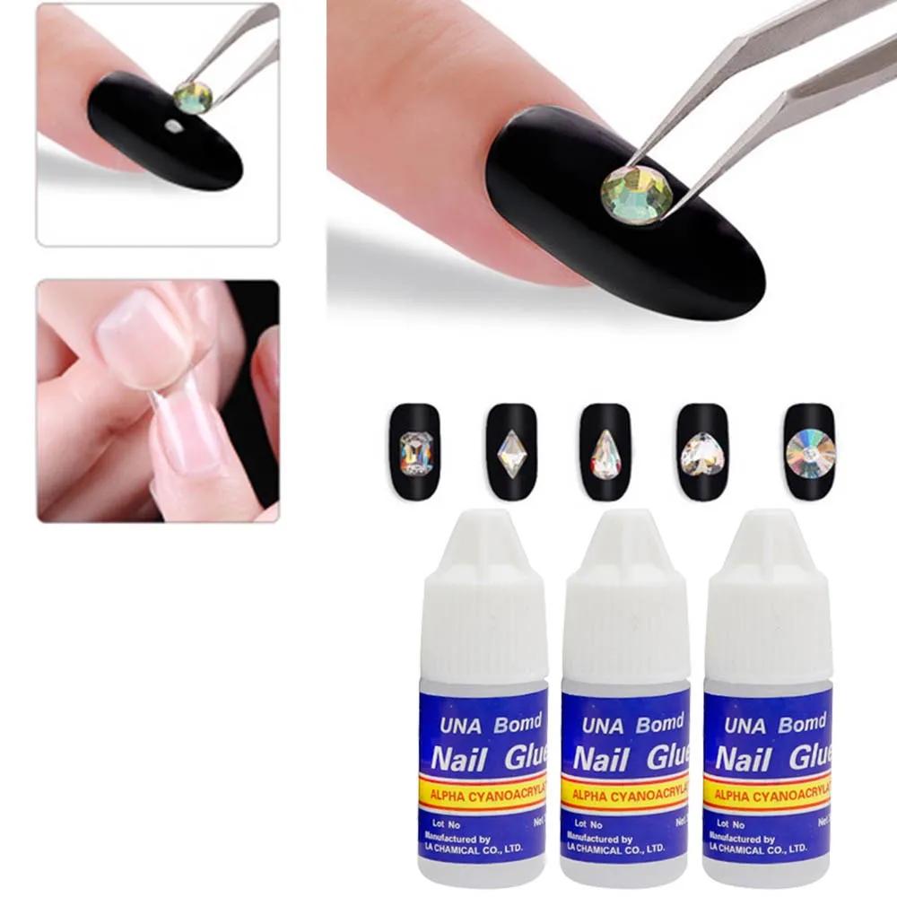 1 ensemble * 3g colle à ongles à séchage rapide pour faux ongles colle adhésive forte professionnel 