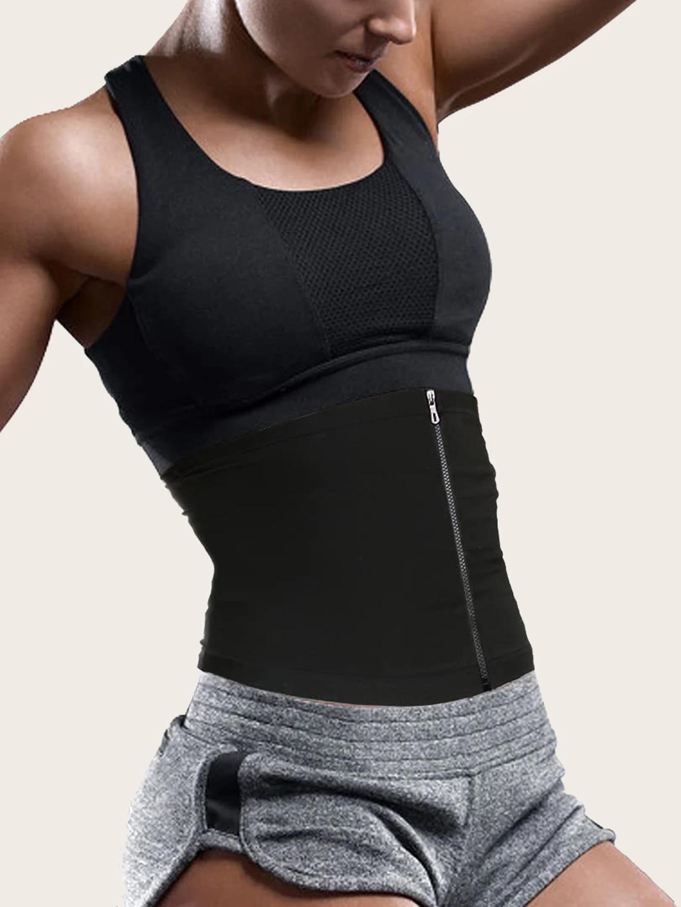 Entraîneur de taille pour femmes Shaper Sauna ceinture de sueur tondeuse de taille bleu