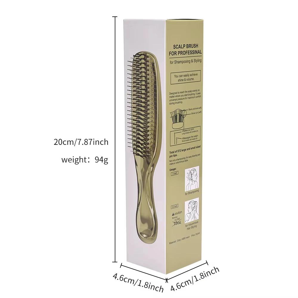 Masseur de tête japonais Premium, brosse pour cuir chevelu, masseur de cheveux, shampoing, brosse dé