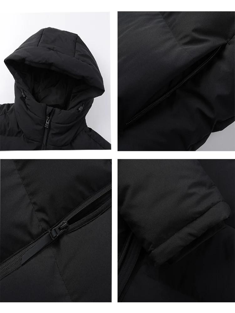 KELME hommes veste d'hiver longue entraînement sportif manteau à capuche vêtements d'extérieur chaud