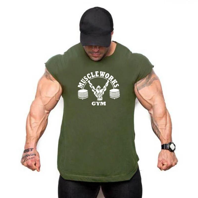 Gilet coton sans manches homme été - Débardeur musculation et fitness respirant