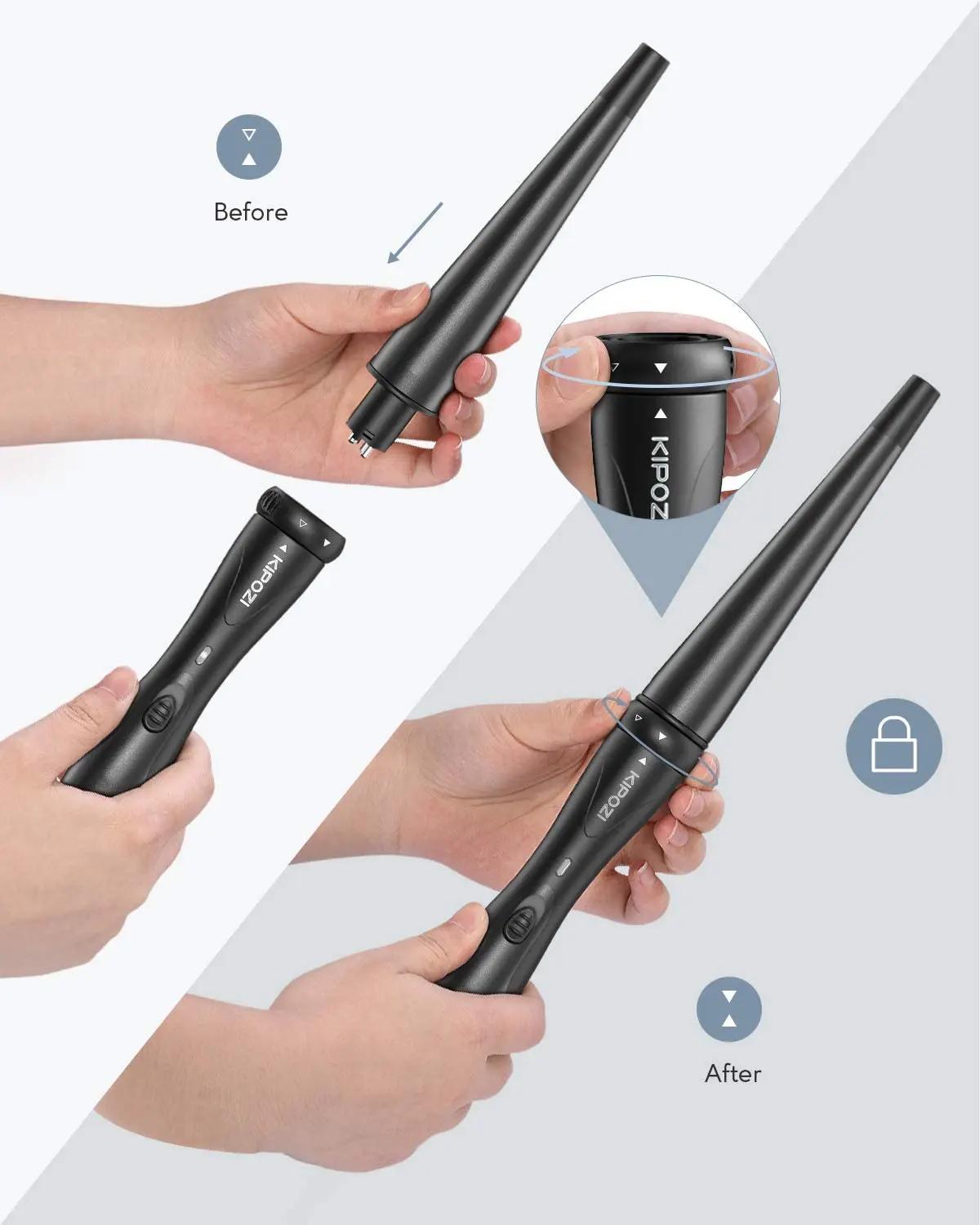 KIPOZI-Fer à friser électrique professionnel 5 en 1 pour femme, outils pour cheveux, chauffage insta