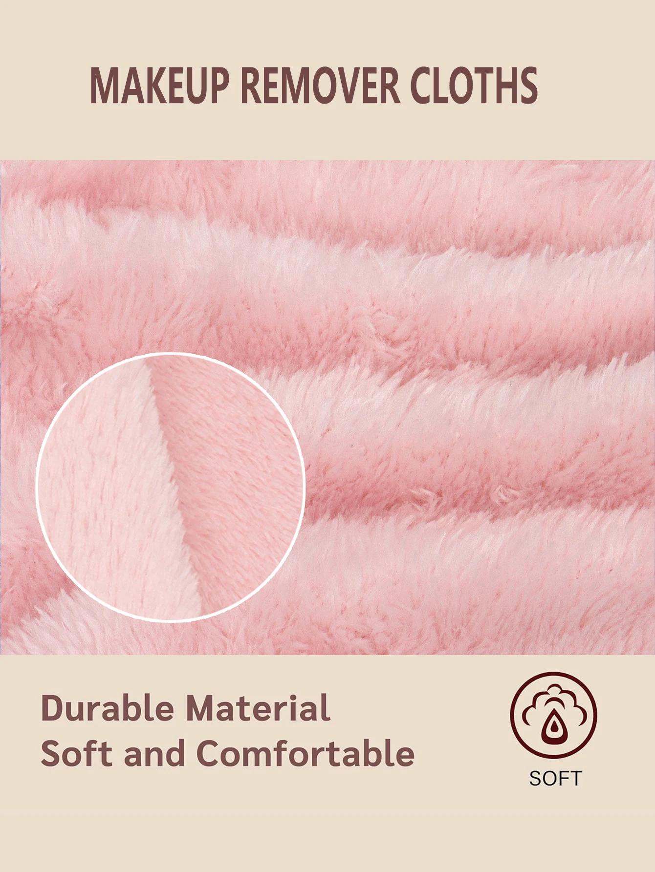 Chiffons de visage en microfibre réutilisables, démaquillant, serviettes de maquillage, tampons de n