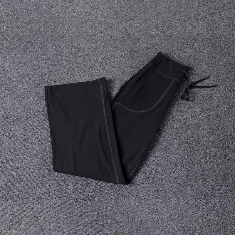 Pantalon de Yoga ample taille haute pour femmes, haute qualité, jambes droites, respectueux de la pe