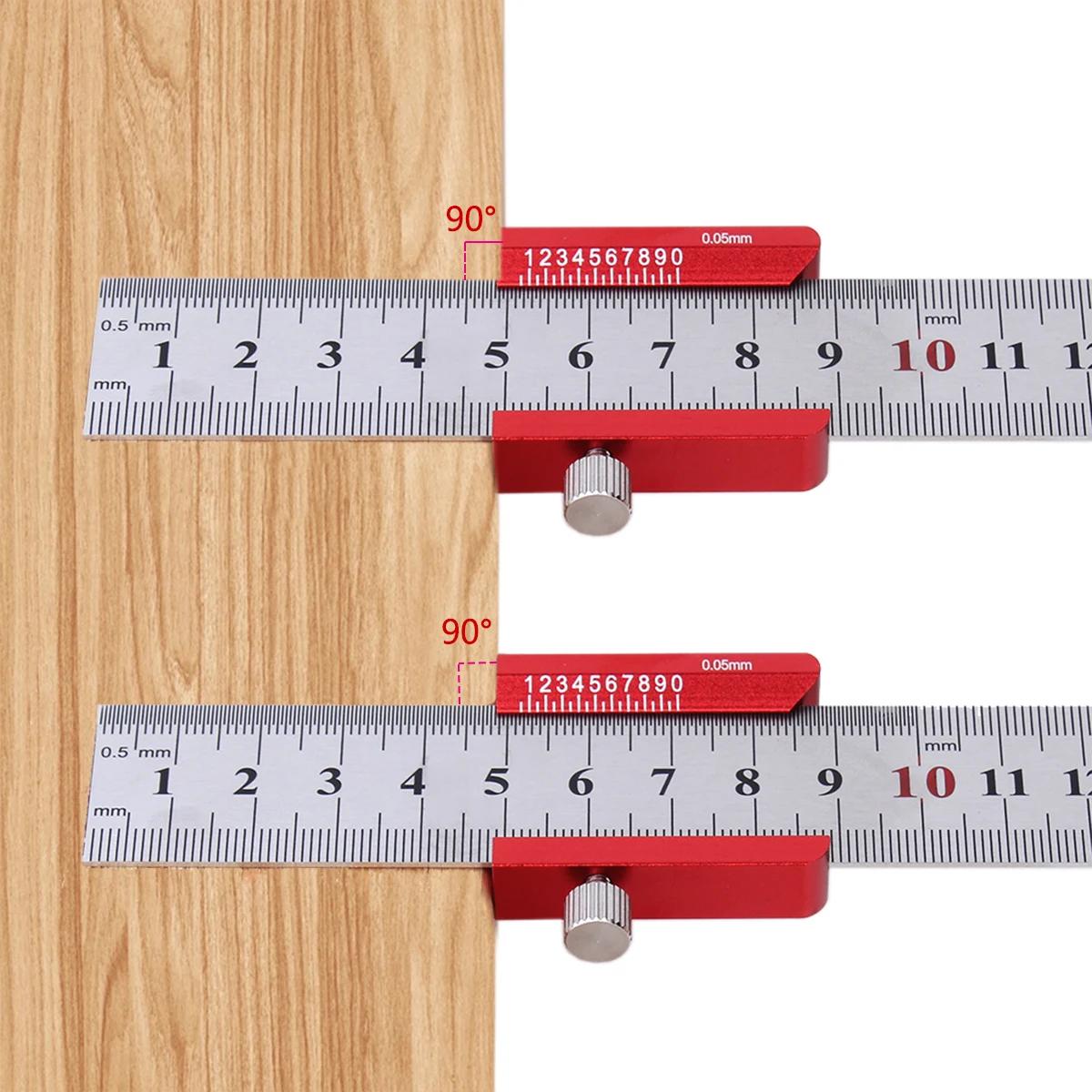 Règle en acier d'angle 45/90, bloc de positionnement, Angle d'arrêt, jauge de marquage de ligne, règ