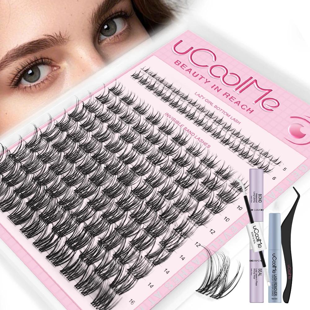 UCoolMe – Kit de grappes Super naturelles Venus pour cils, avec dissolvant de liaison et de joint, o