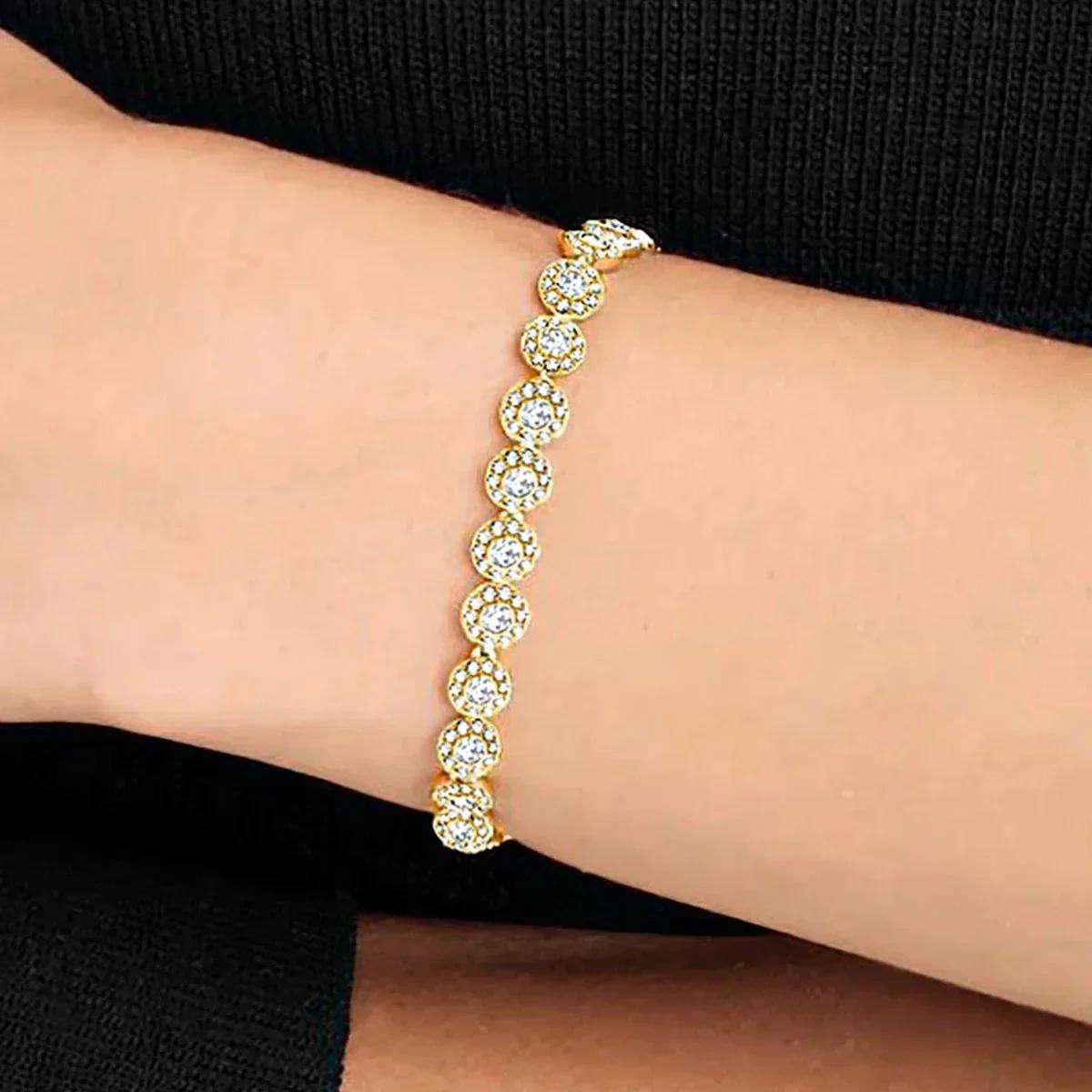Ensemble de colliers ronds en cristal et diamant pour femmes, de haute qualité, classique, bonheur, 