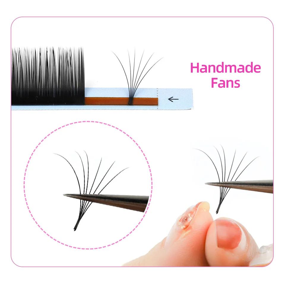 Rujade Russian Volume cils toutes tailles 6-20mm Faux vison Extensions de cils individuels longs/cou