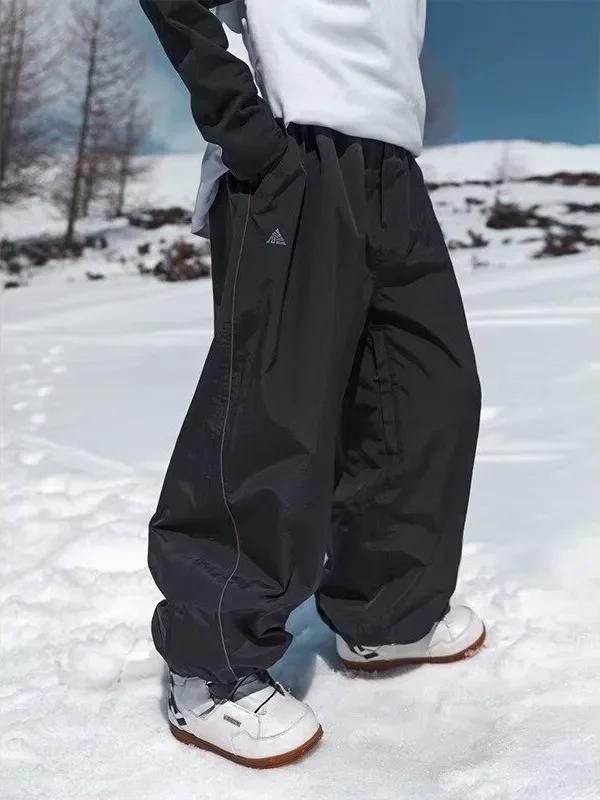 Pantalon de Ski homme femme simple planche imperméable coupe ample résistant à l'usure professionnel
