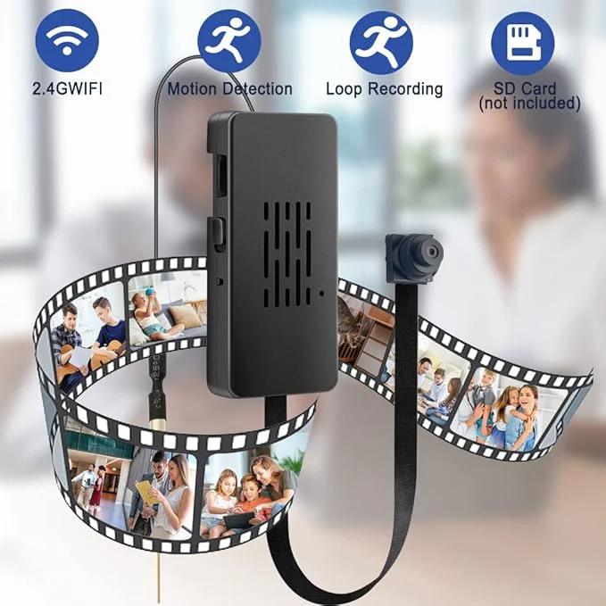 Tuya Full HD Mini caméra de sécurité sans fil bricolage 115 °   Alarme automatique de détection de m