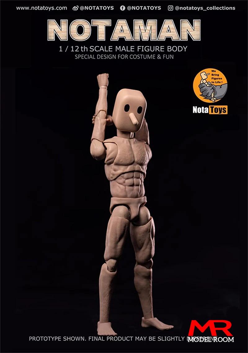Notaman 1/12 figurine masculine à tête carrée poupée articulée NT-01 NT-02 NT-02W 6 ''mâle soldat co