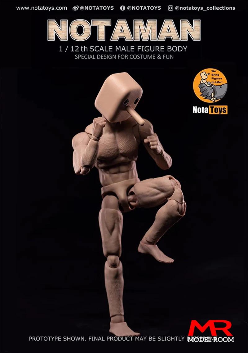 Notaman 1/12 figurine masculine à tête carrée poupée articulée NT-01 NT-02 NT-02W 6 ''mâle soldat co