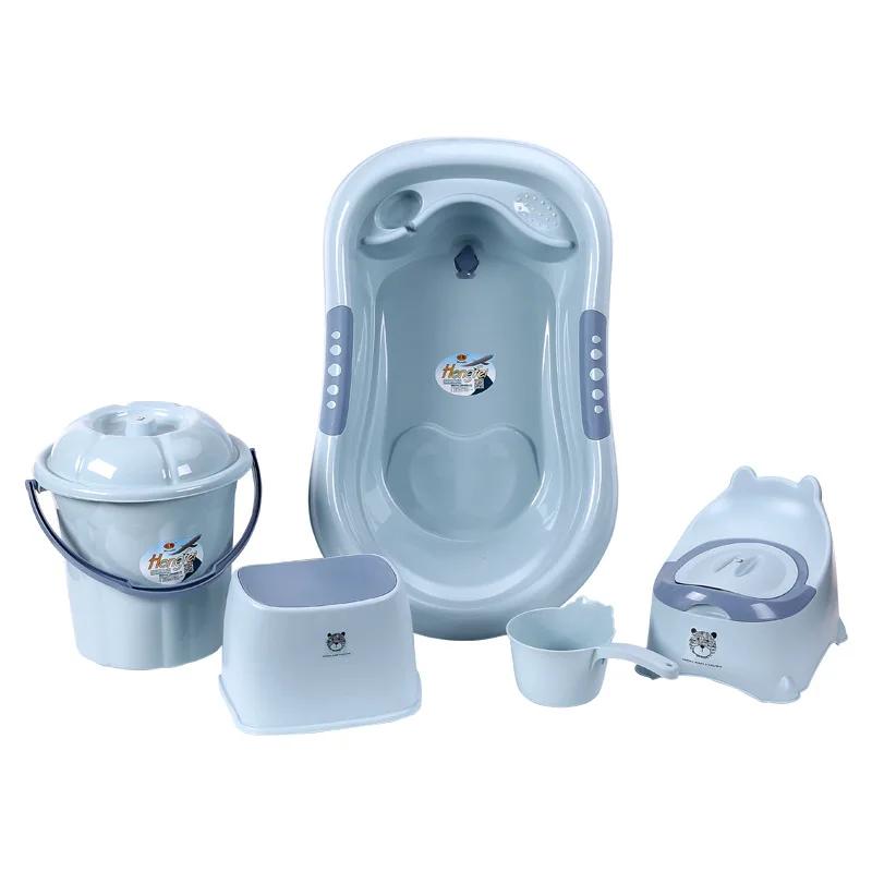 Ensemble de baignoire pour bébé avec tabouret, baignoire pour nouveau-né, antidérapant, ensemble de 