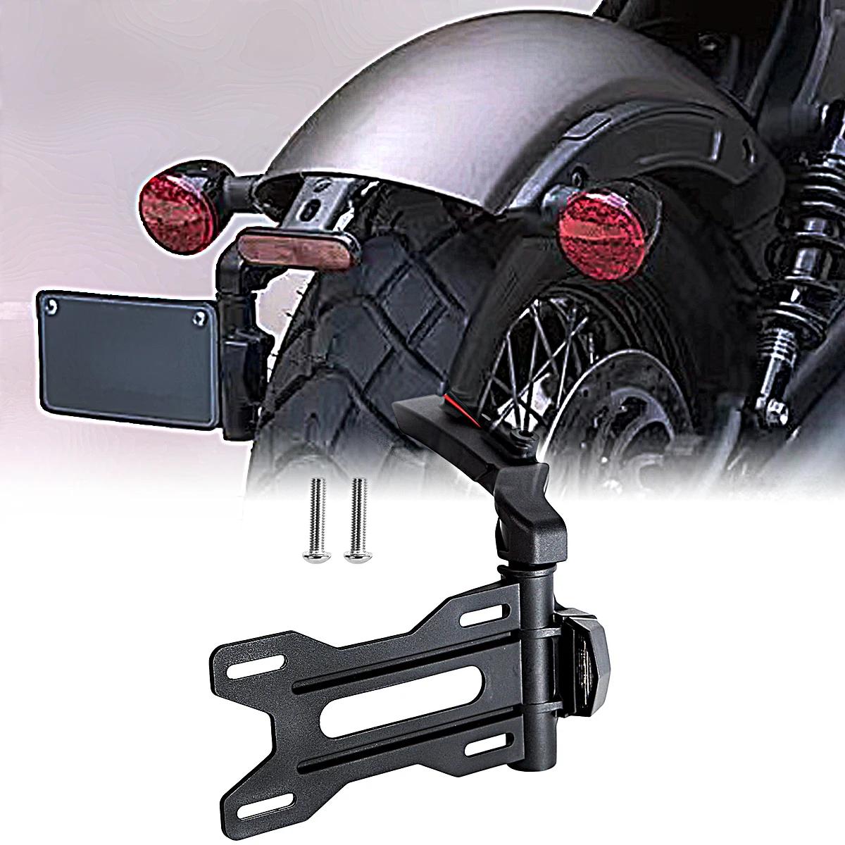 Support de plaque d'immatriculation réglable noir pour moto, pour Indian 2017 – 2023 Scout soixante 