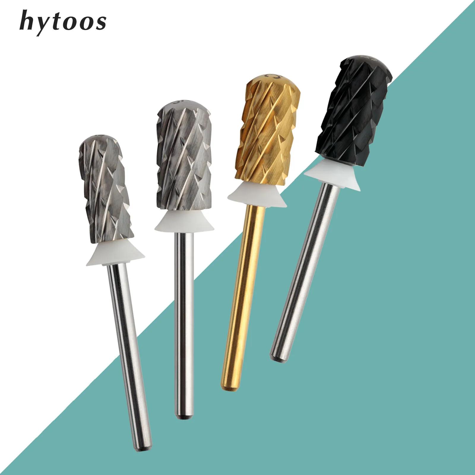 HYTOOS 5XC forets à ongles baril de sécurité 3/32 foret de manucure en carbure supérieur lisse enlev
