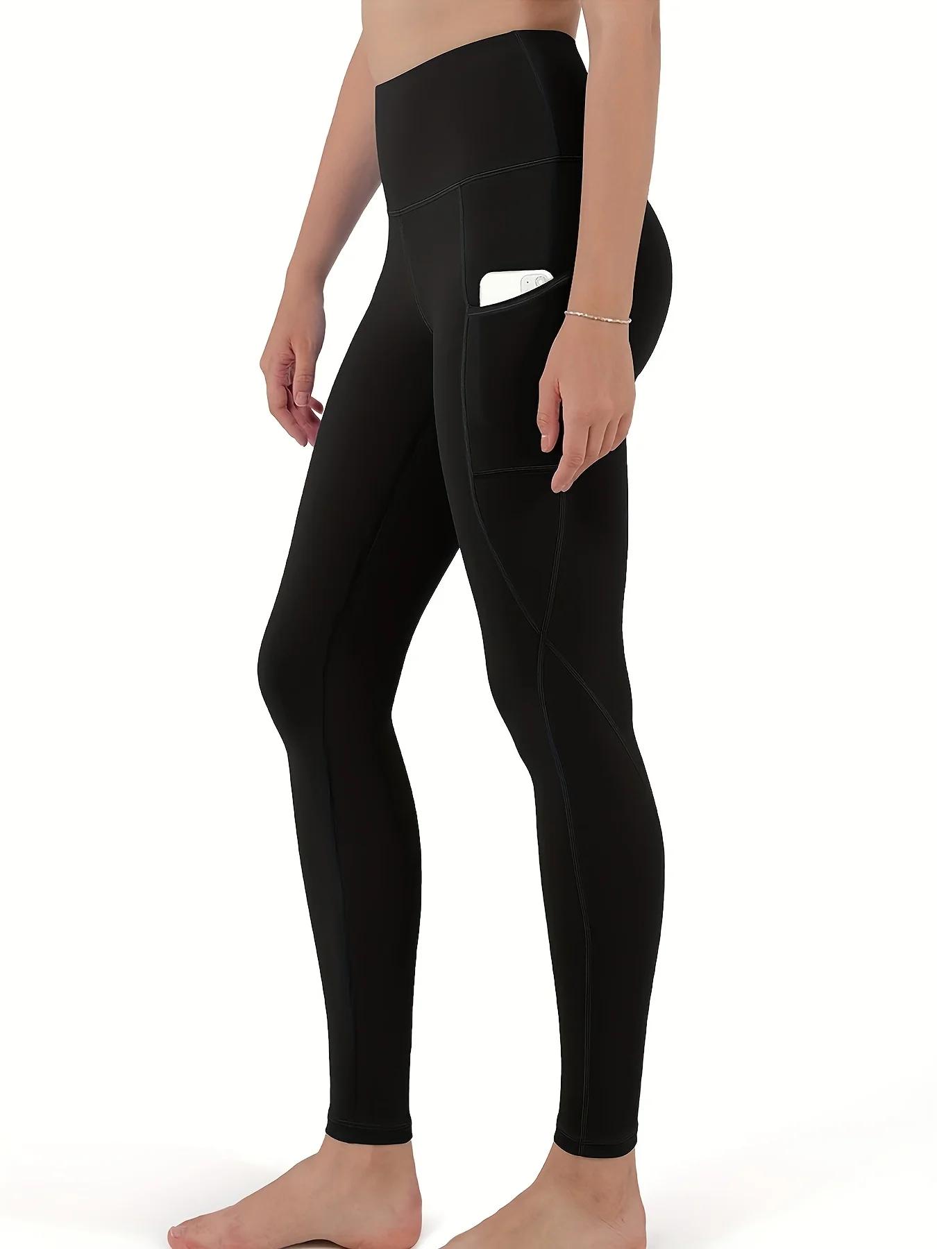 Leggings doublés polaire avec poches - Confort chaud pour yoga hiver femme