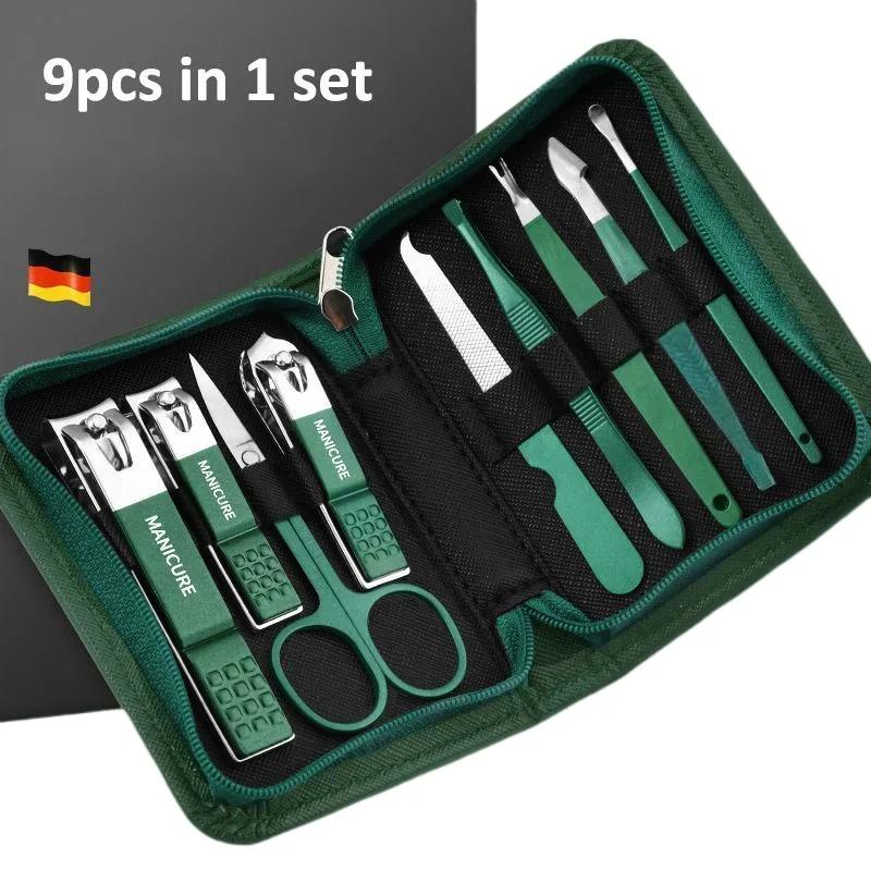 Kit professionnel de soins des ongles, ensemble de manucure et pédicure en acier inoxydable, ensembl