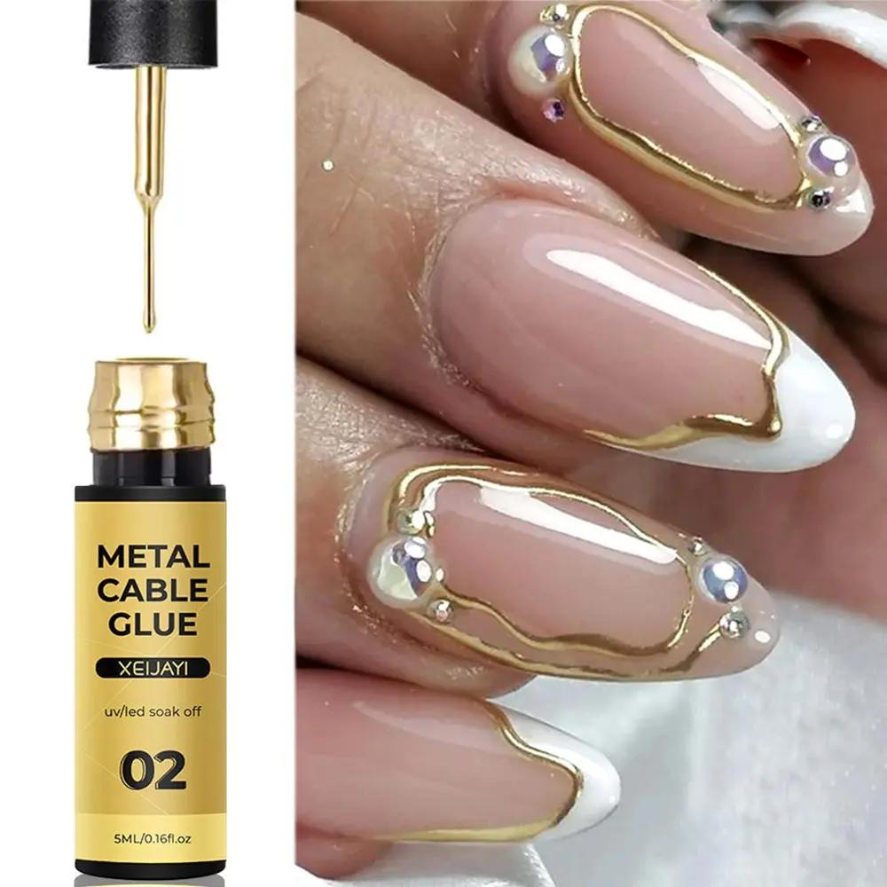 Vernis à ongles en Gel pour peinture métallique dorée, effet miroir métallique 3D, peinture pour des