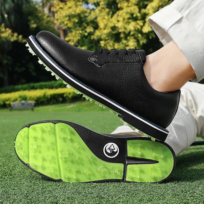 Chaussures de golf sans crampons pour hommes, baskets de golfeur, imperméables, professionnelles, bl