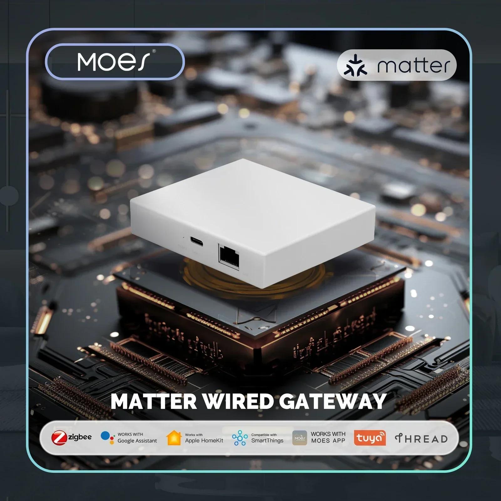 MOES Tuya Zigbee Matter fil passerelle maison intelligente pont Matter Hub prise en charge commande 