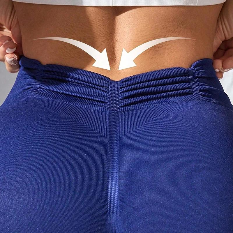 Short yoga taille haute sans coutures femme leggings entraînement exercice confortable