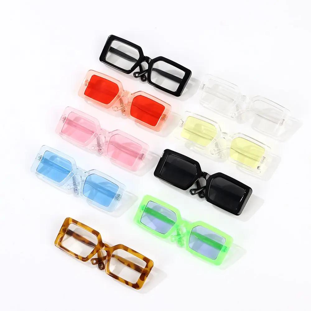 Lunettes de soleil à beurre miniatures pour animaux de compagnie, monture carrée, accessoires Blythe