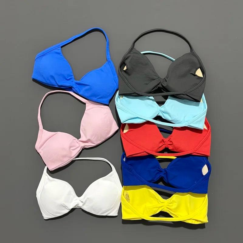 Histello sport soutien-gorge à bretelles femmes Yoga débardeur soutien-gorge sans couture haut souti