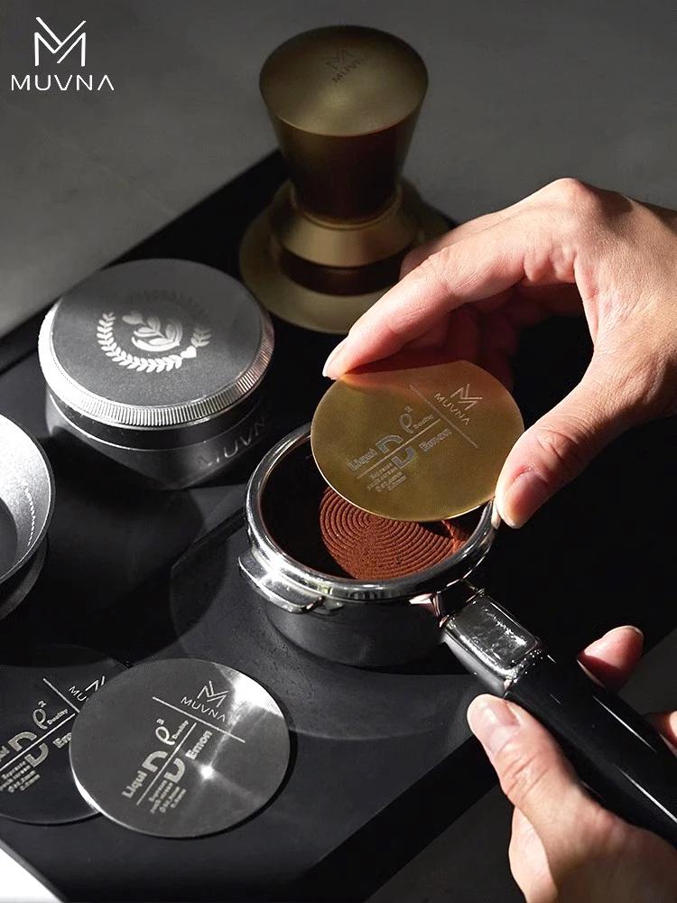 MUVNA – écran de rondelle à expresso, filtre Double couche réutilisable en acier inoxydable 304, pan