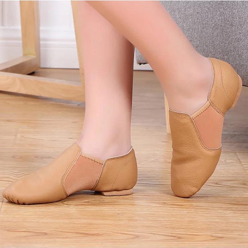 CLYFAN 24-44 qualité peau de mouton Jazz chaussures de danse Tan noir semelle antidérapante chaussur