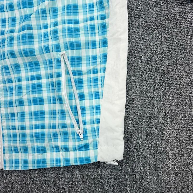 Veste d'extérieur toutes saisons de qualité supérieure coupe-vent avec doublure en maille bleu-vert 