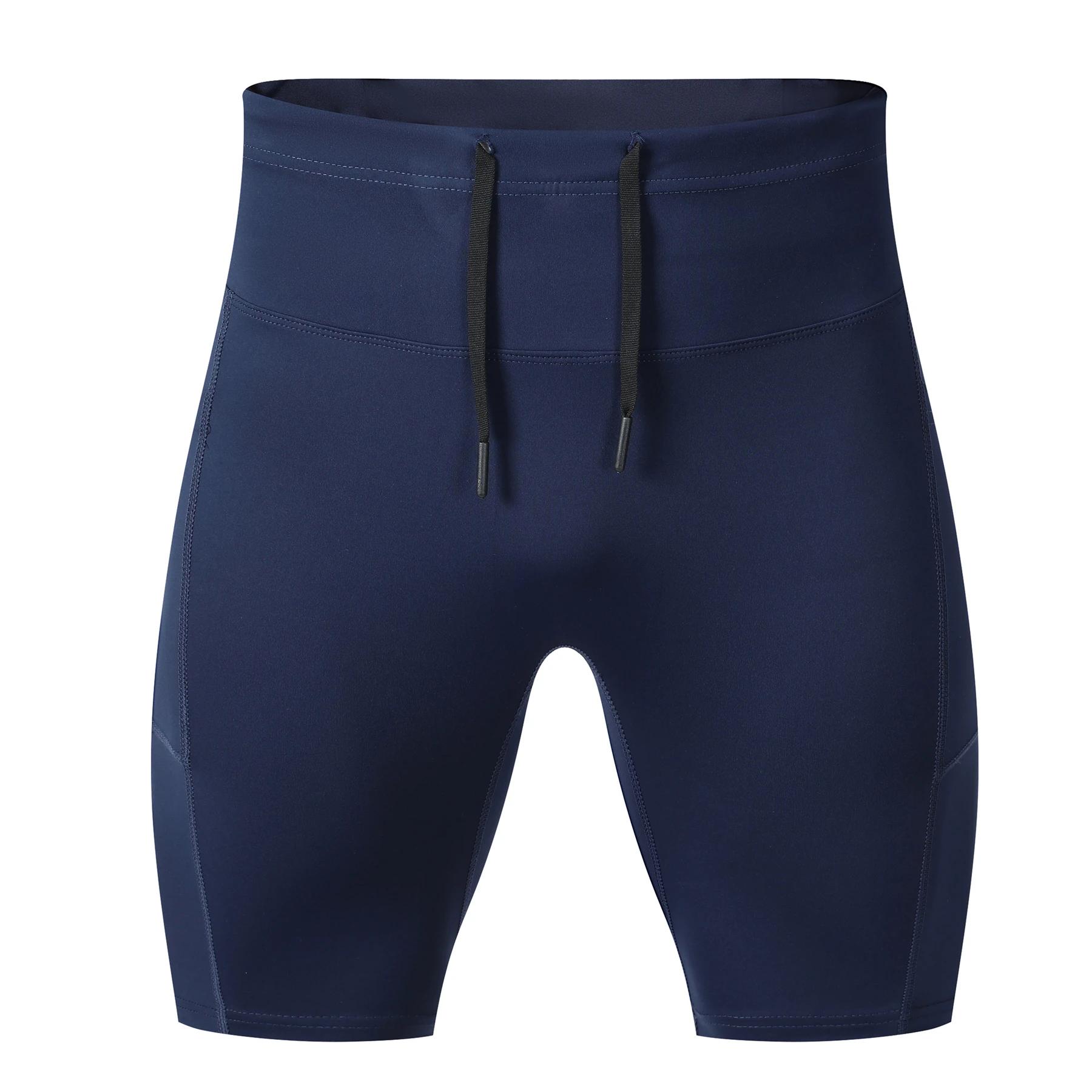 Short de course pour hommes et femmes, poches, demi-pantalon de Sport de plein air, collants élastiq