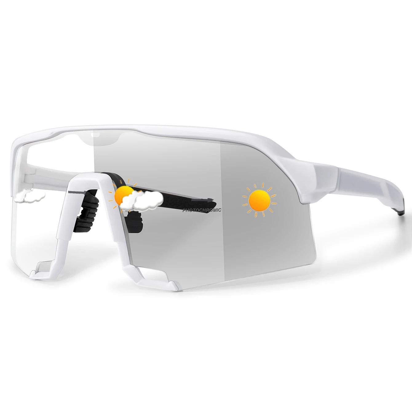 Lunettes de soleil photochromiques pour hommes et femmes, en plein air, vtt, vélo, cyclisme, course 