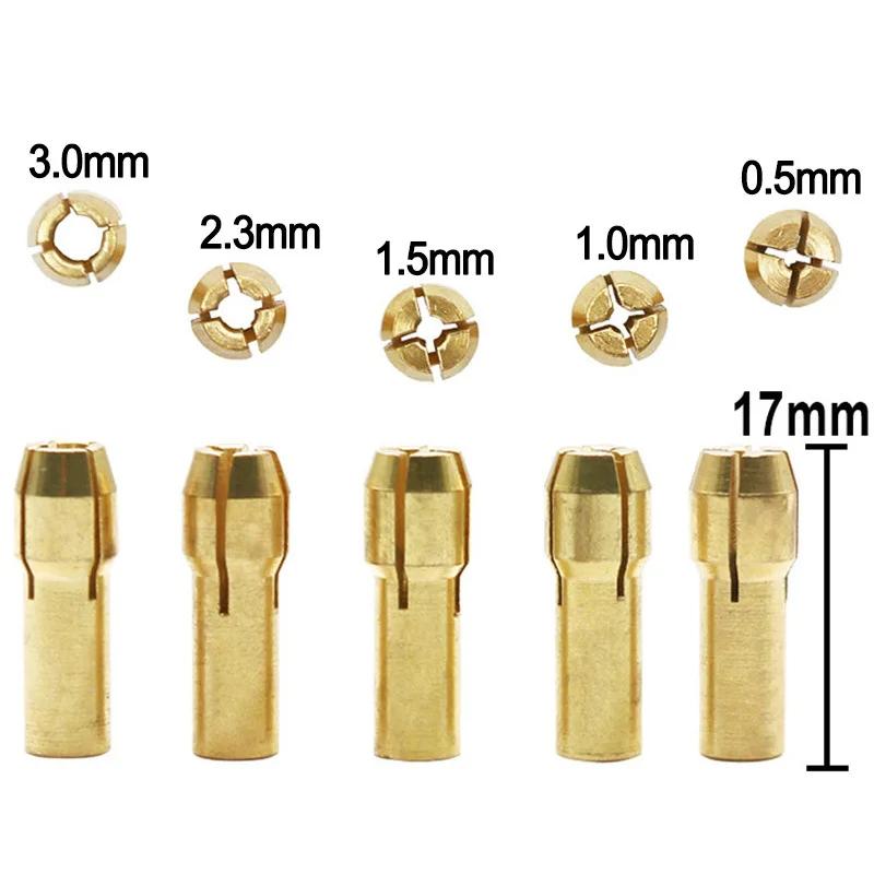 Mini mandrins de perceuse adaptés 7 pièces/ensemble 0.5-3mm(Inner2mm-2.35mm), petite pince de foret 