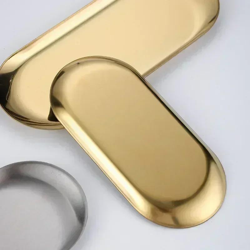 Plateau de rangement en acier inoxydable pour cosmétiques, équipement de nail art, plateau chirurgic