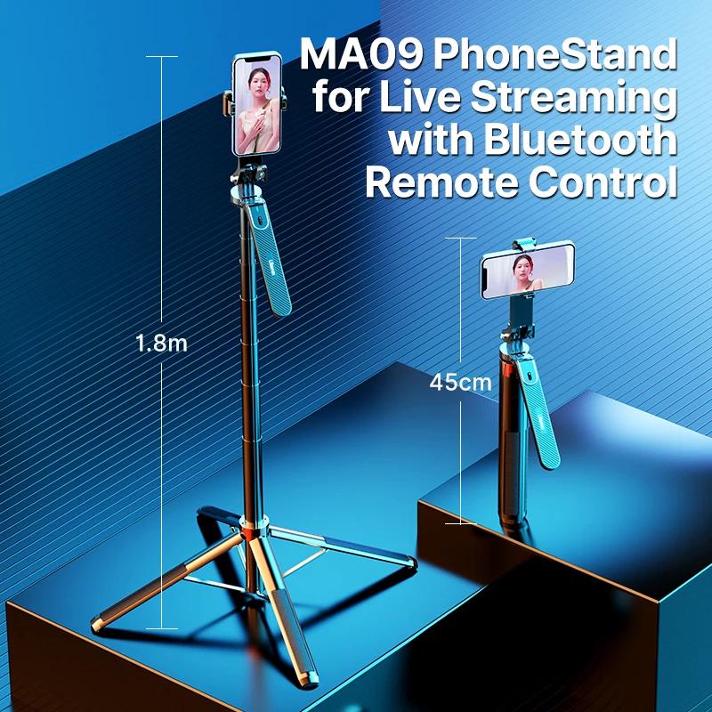 Ulanzi MA09 trépied pour Smartphone Bluetooth Selfie bâton trépied de bureau pour iPhone 12 13 14 Go